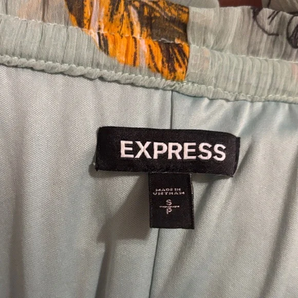 Express Floral Dress - Mint Green and Coral - Picture 7 of 8